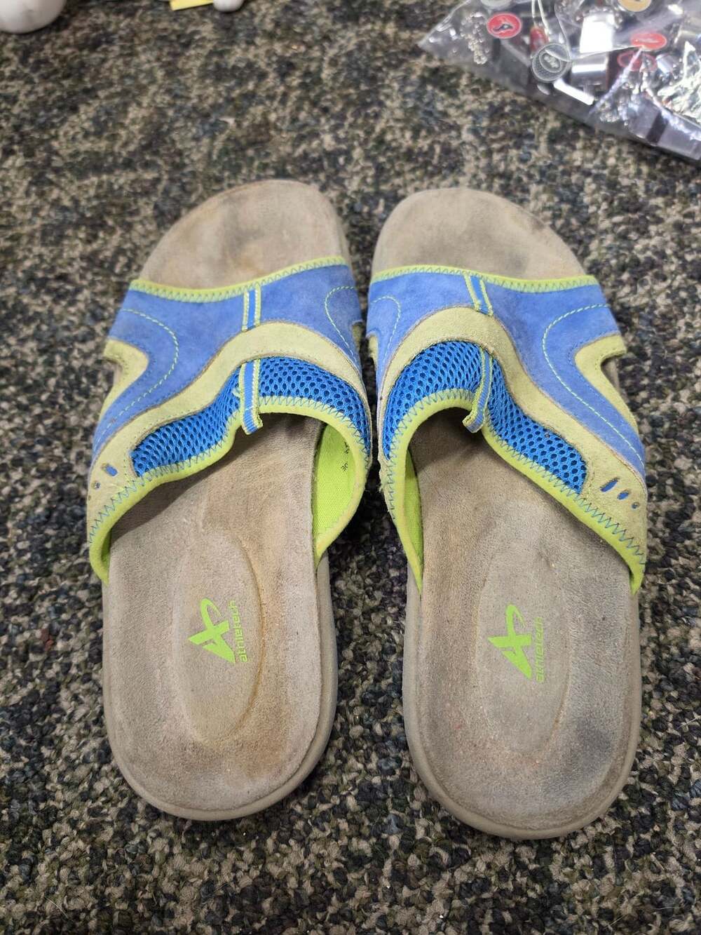 Athletech Sandals Size 8.5 Blue Green